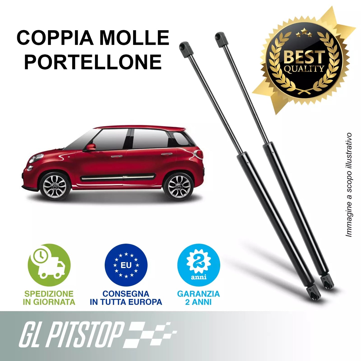 Coppia Molla a Gas Cofano Motore compatibile con FIAT 500L dal 09/2012 Sonas srl