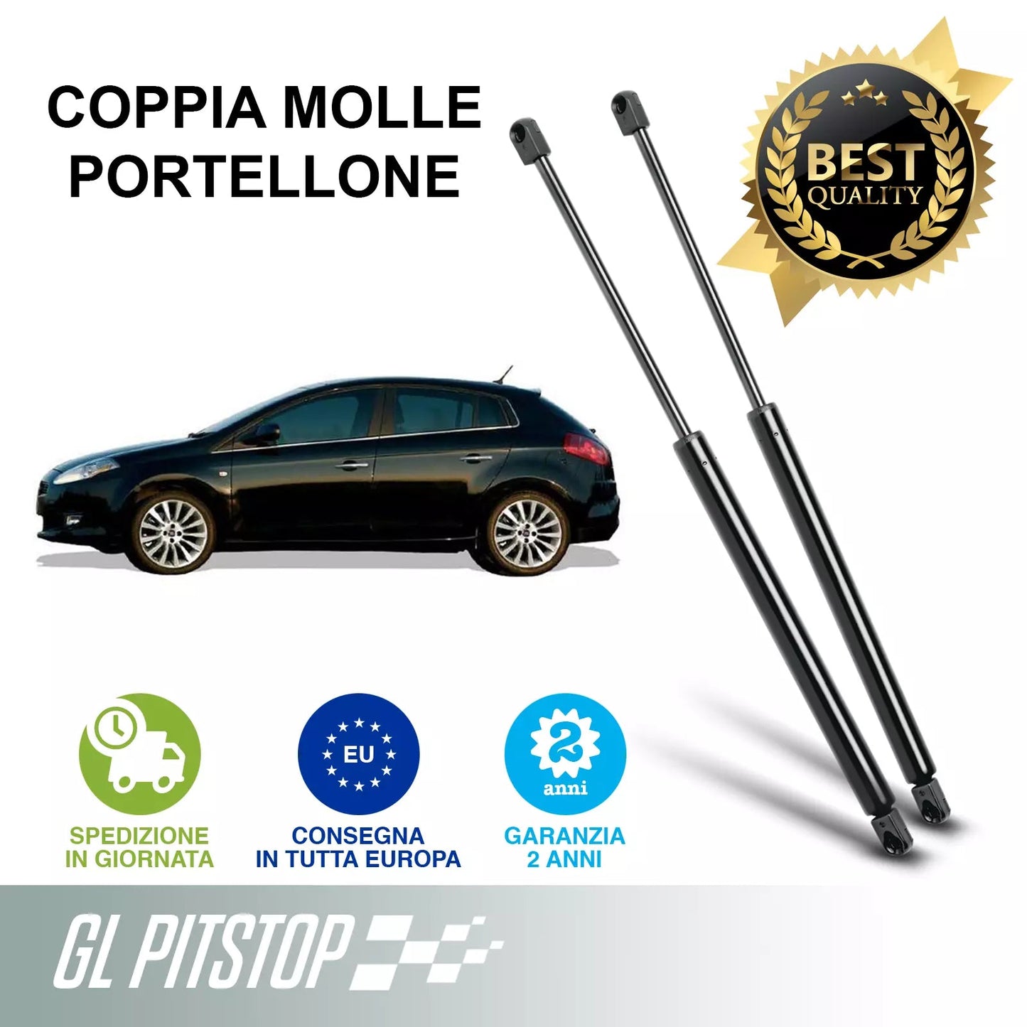 Coppia Molla a Gas Portellone compatibile con FIAT Bravo II 3P (198) Sonas srl