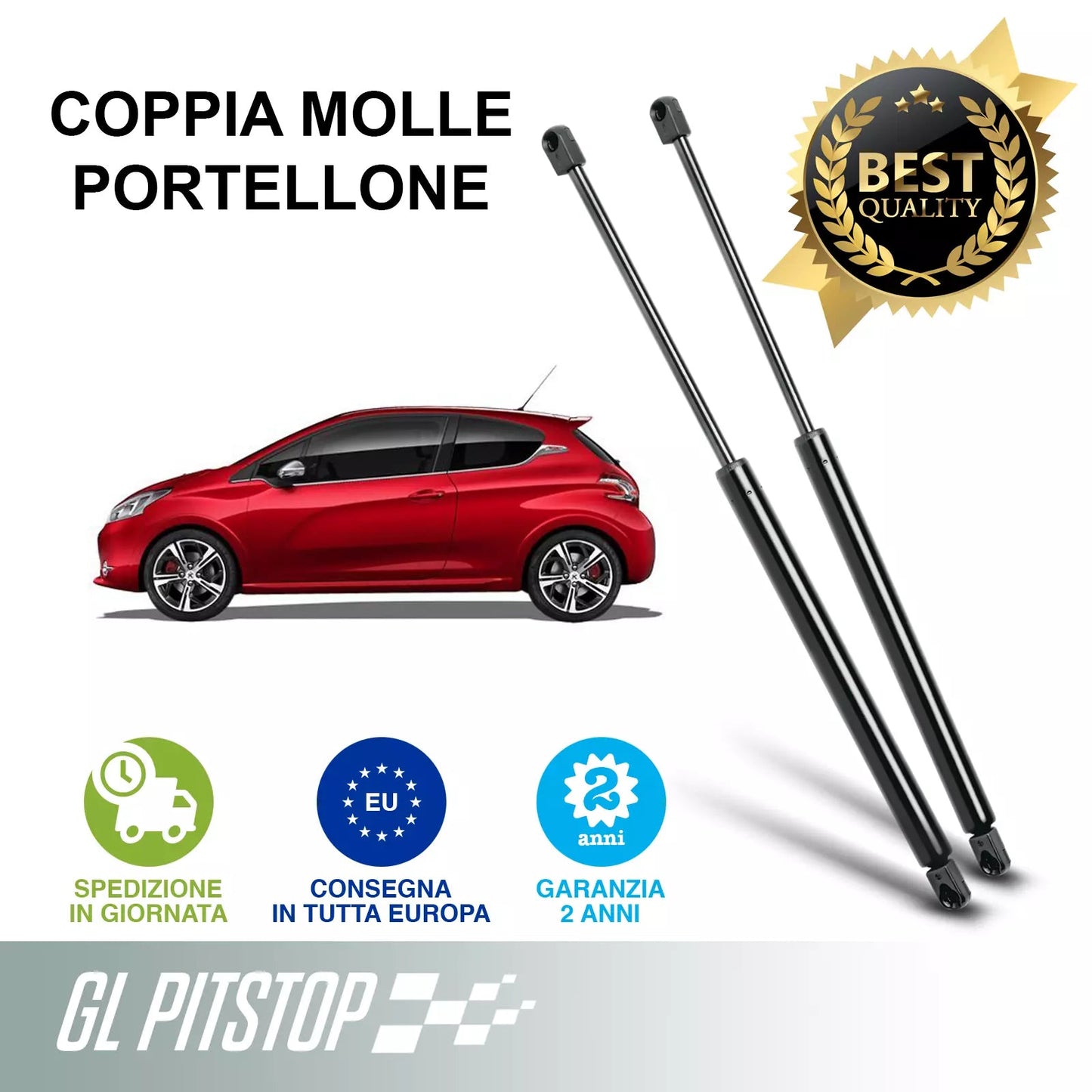 Coppia Molla a Gas Portellone compatibile con PEUGEOT 208 da 03/'12 Sonas srl