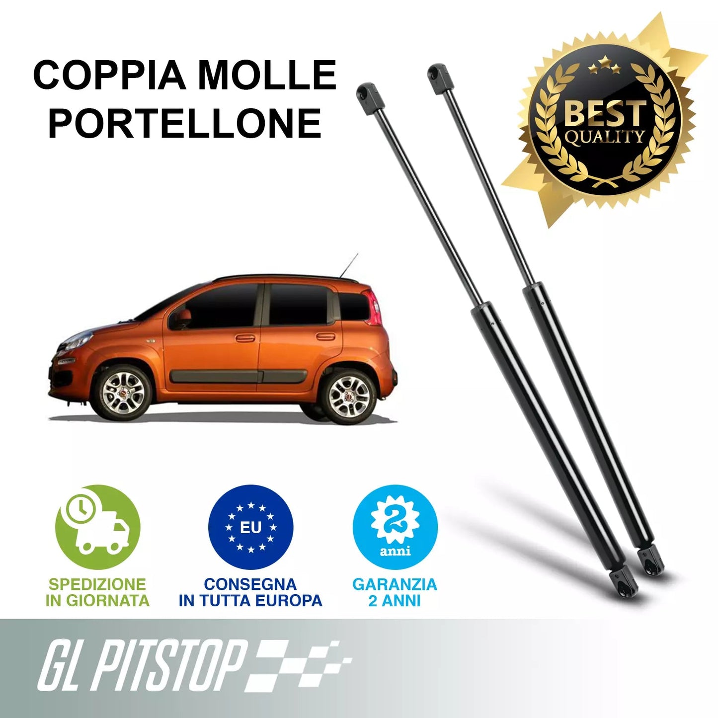Coppia Molle a GAS per portellone compatibile con FIAT Panda (312-319) da '011 Sonas srl