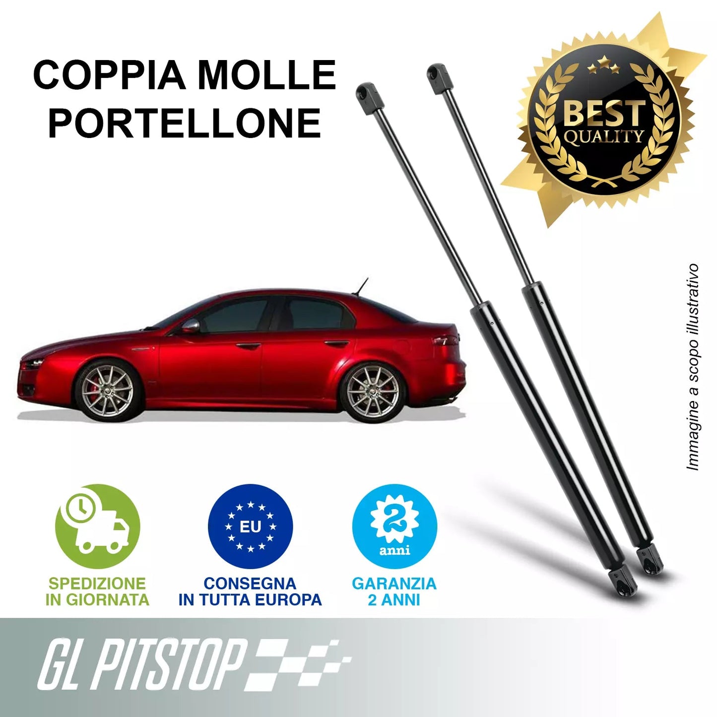 Coppia Molle a Gas Cofano Motore compatibile con ALFA 159 Sportwagon 939 Sonas srl