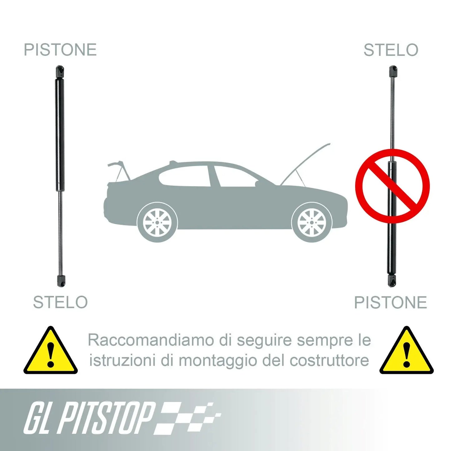 Pistoni Portellone, Coppia Molle a Gas compatibile con SMART Fortwo (453) Sonas srl