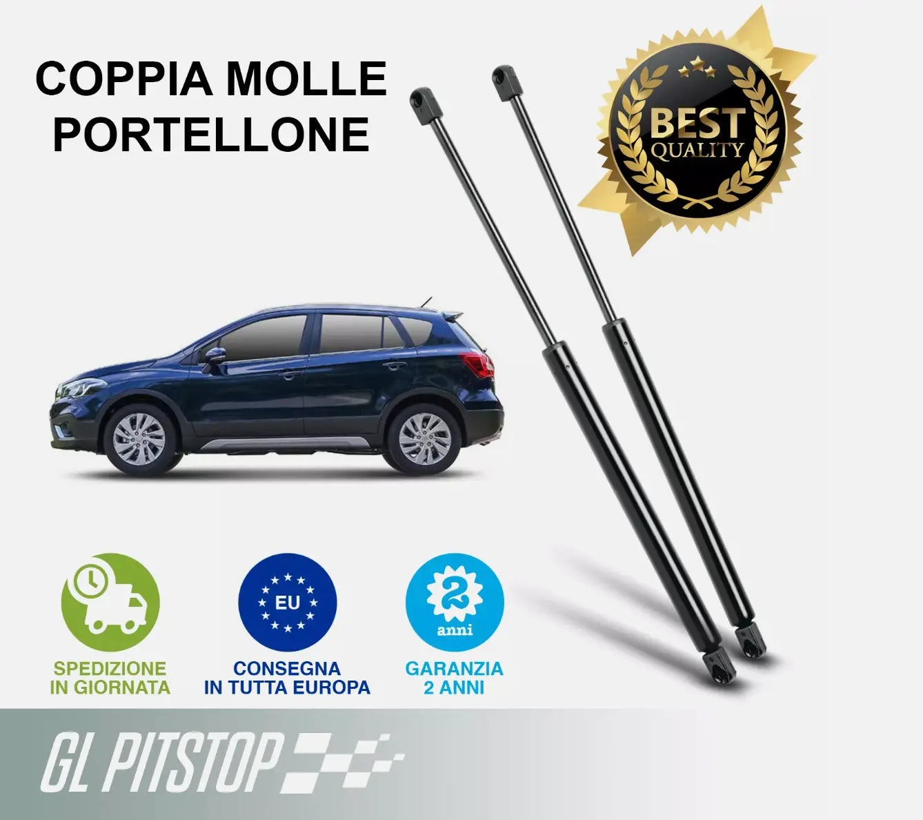 Coppia Molle a Gas per portellone compatibile con SUZUKI SX4 S-CROSS (JY) da 16 Sonas srl