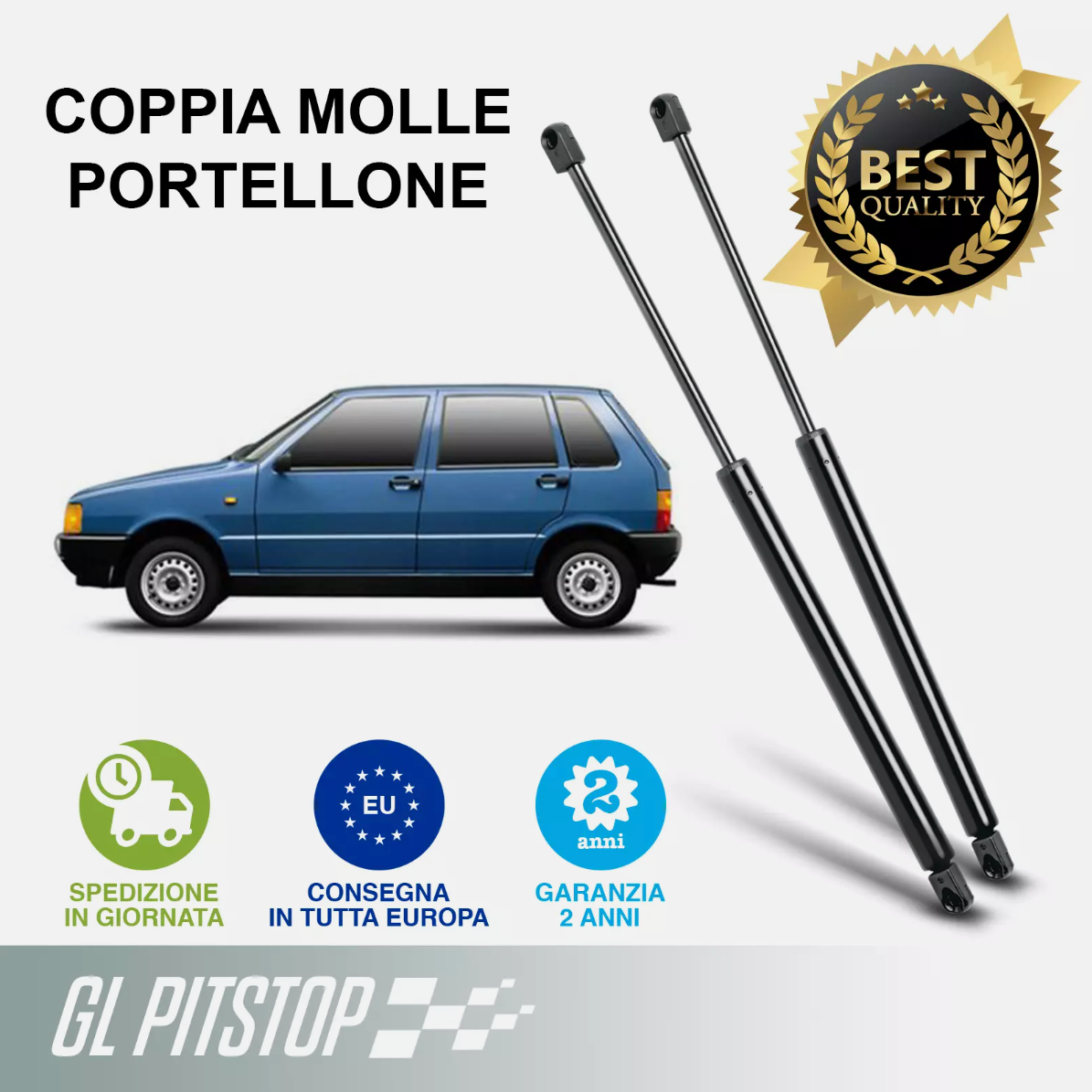 Pistoni portellone, Coppia Molle a Gas Portellone compatibile con FIAT UNO 45/CS (146) Sonas srl