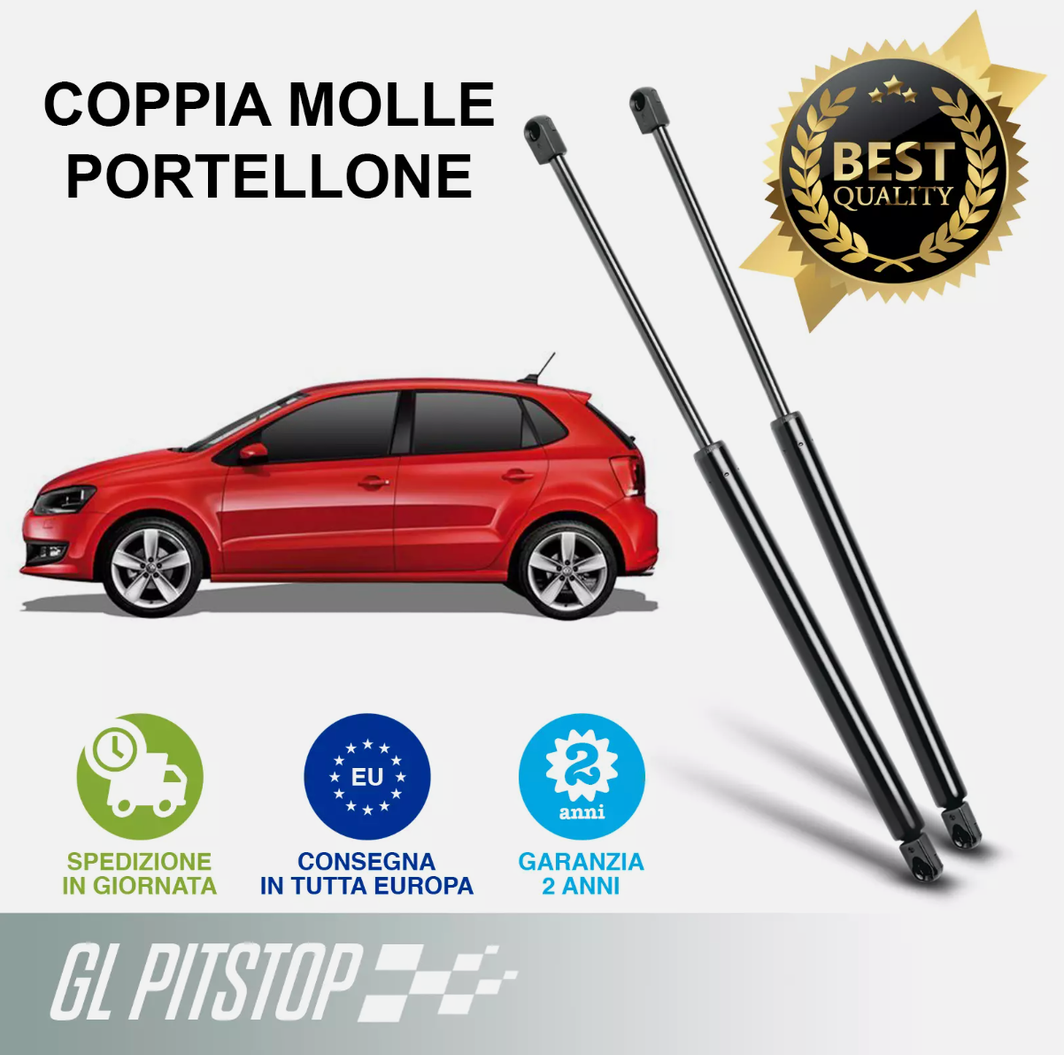 Pistoni Portellone, Coppia Molle a Gas compatibile con VOLKSWAGEN Polo V (6R1, 6C1) DA '09 Sonas srl