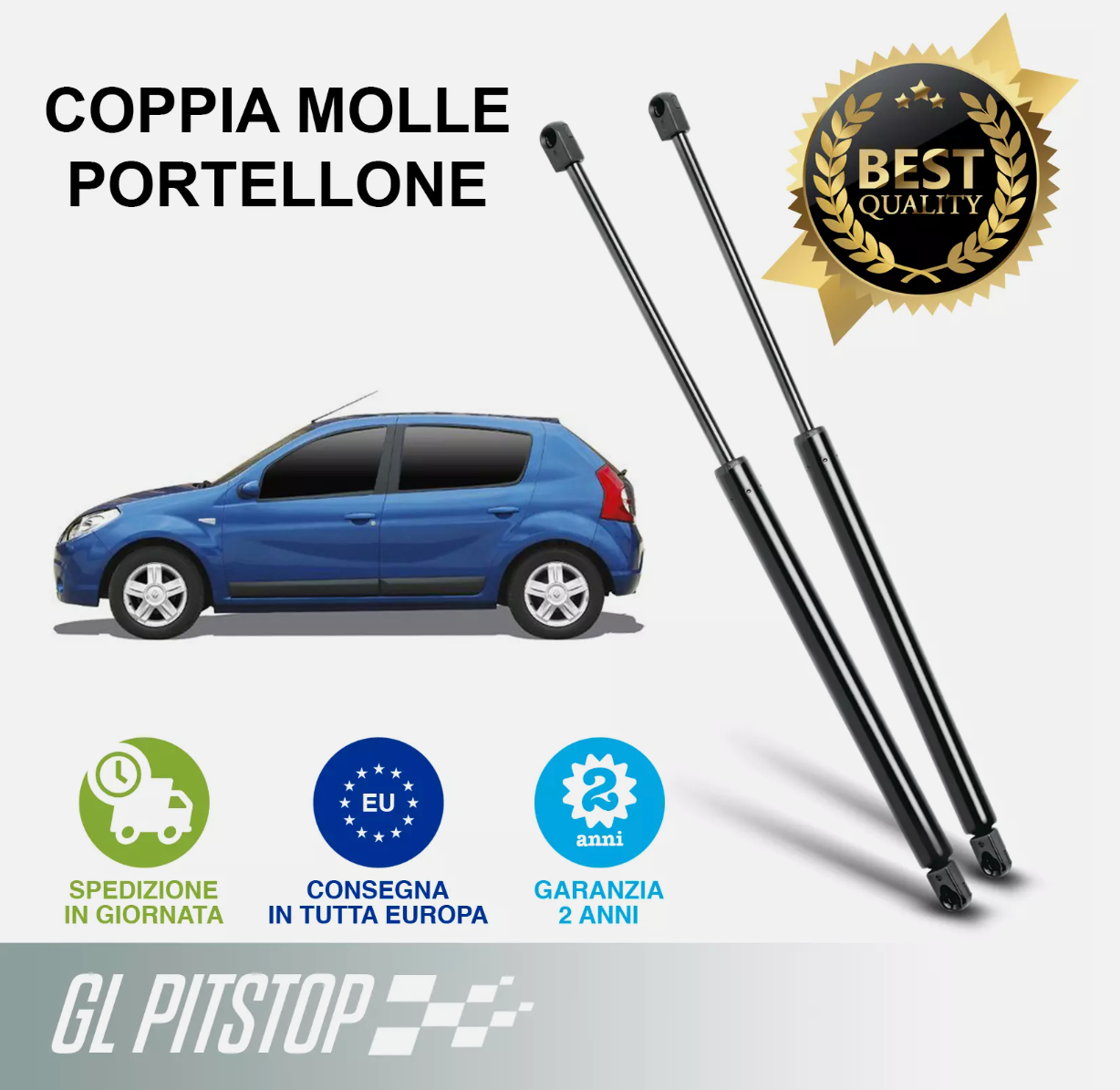 Coppia Molle a Gas per Portellone compatibile con DACIA Sandero - Stepway Sonas srl