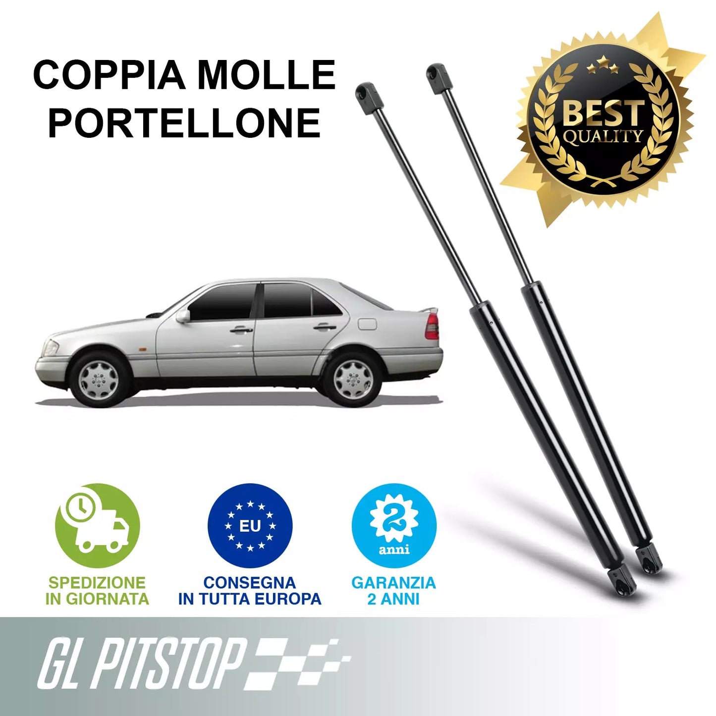 Pistoni Portellone, Coppia Molle a Gas compatibile con MERCEDES Classe C (W202) Sonas srl