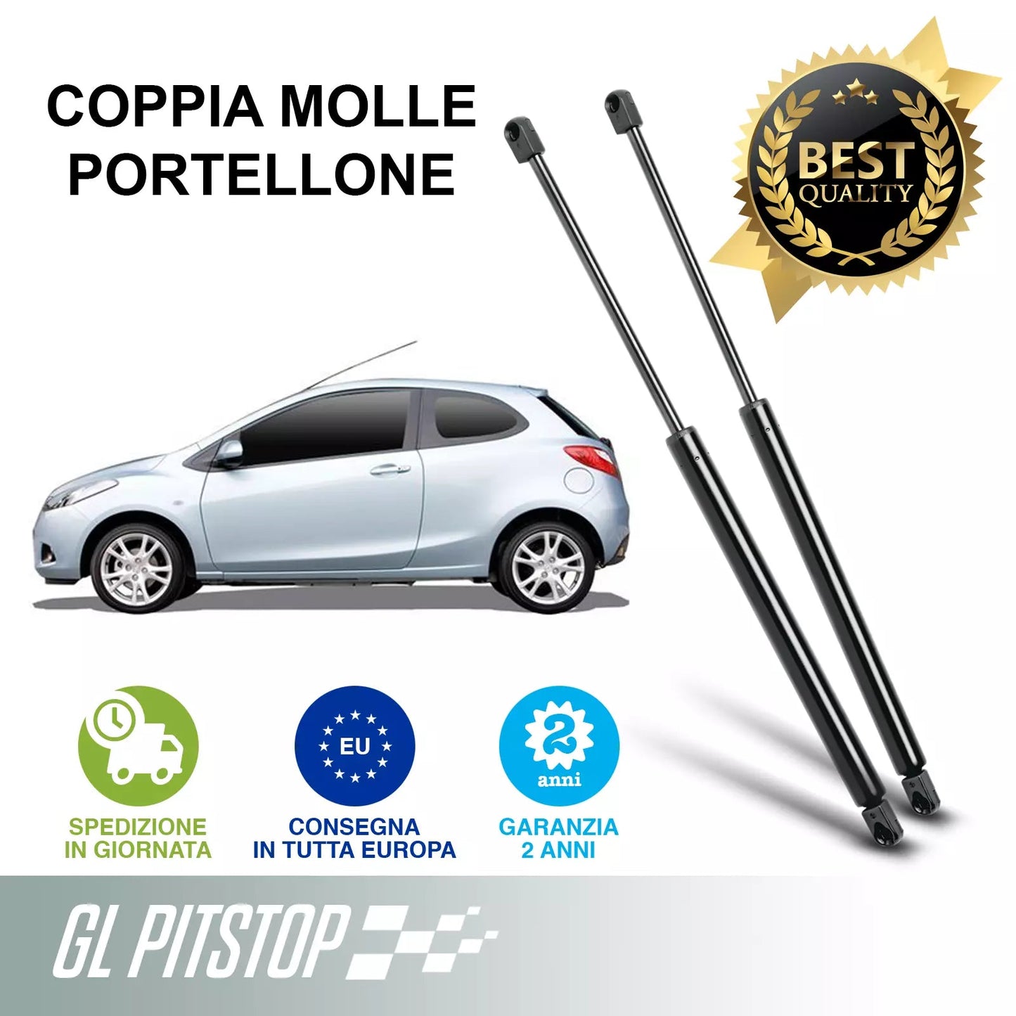 Pistoni Portellone, Coppia Molle a Gas MAZDA 2 II (DE) Sonas srl