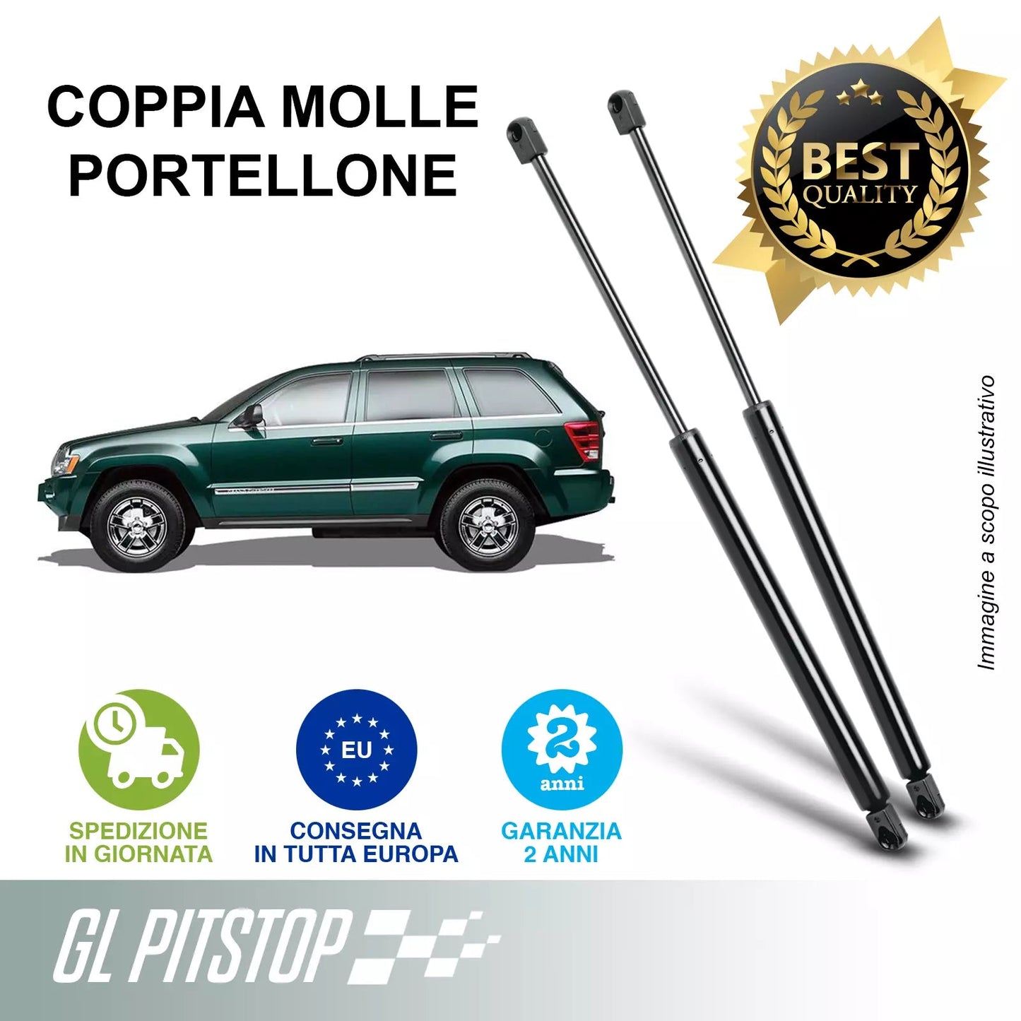 Pistoni Portellone, Coppia molle a gas JEEP Grand Cherokee III (WH) Sonas srl