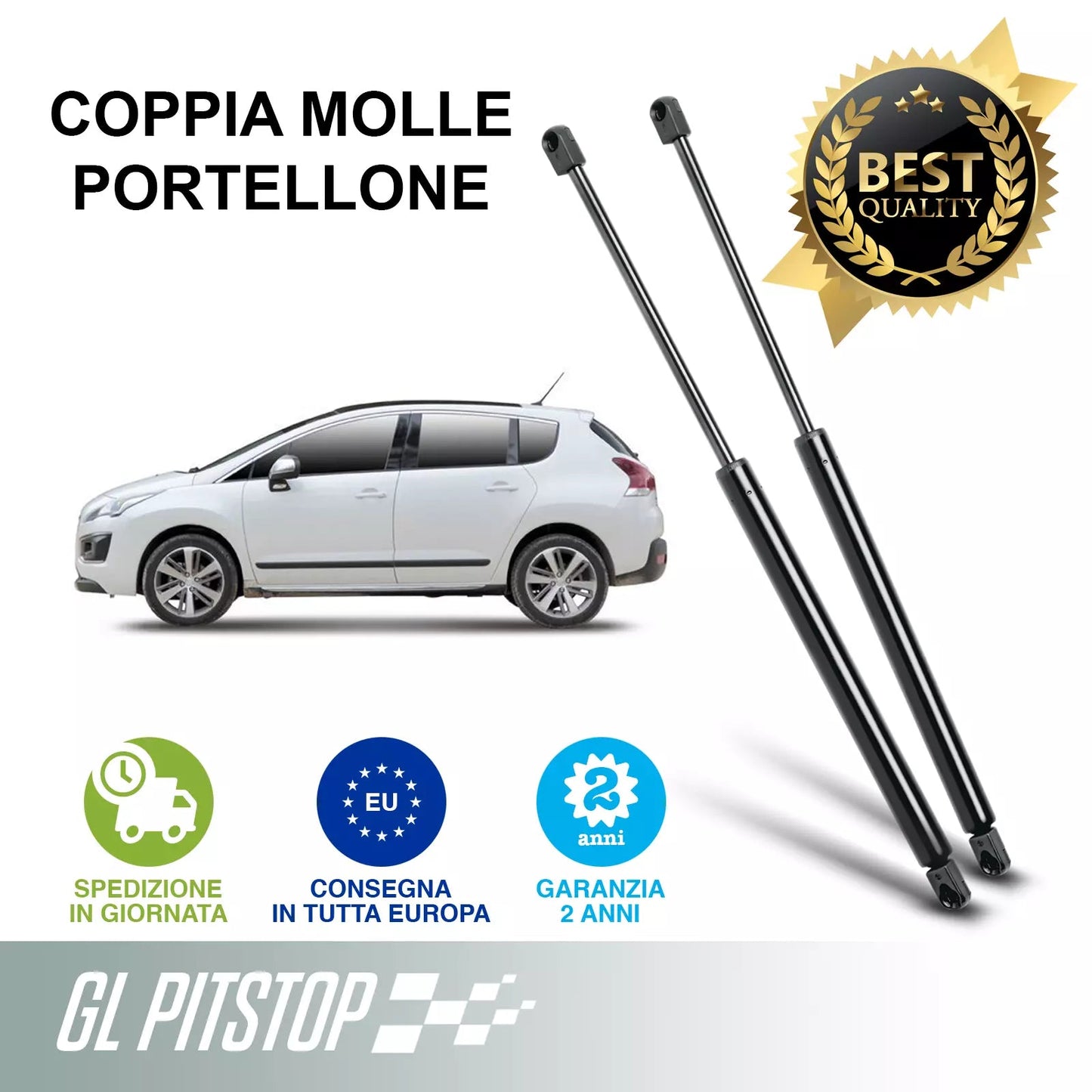 Pistoni Portellone, Coppia Molle a Gas PEUGEOT 3008 MPV Space Wagon (0U) Sonas srl