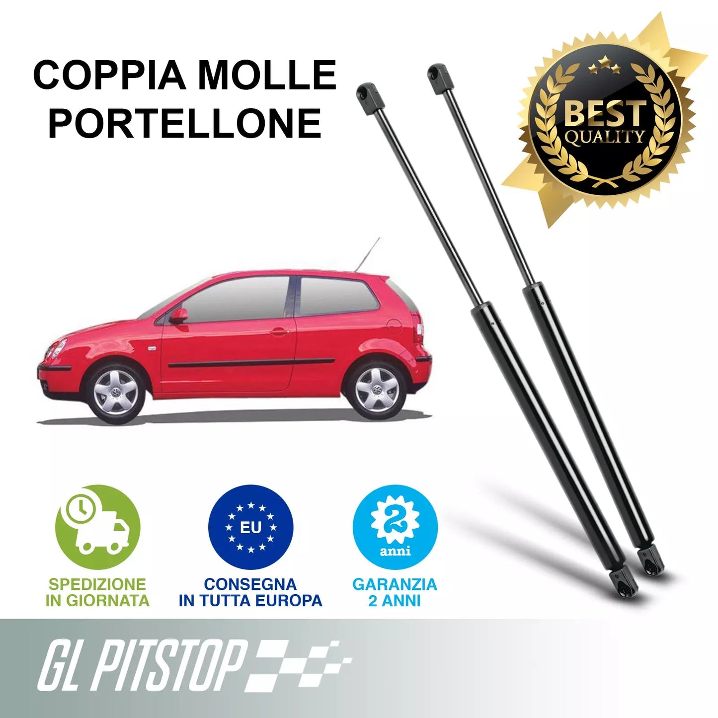 Pistoni Portellone, Coppia Molle a Gas compatibile con VOLKSWAGEN Polo IV (9N) Sonas srl