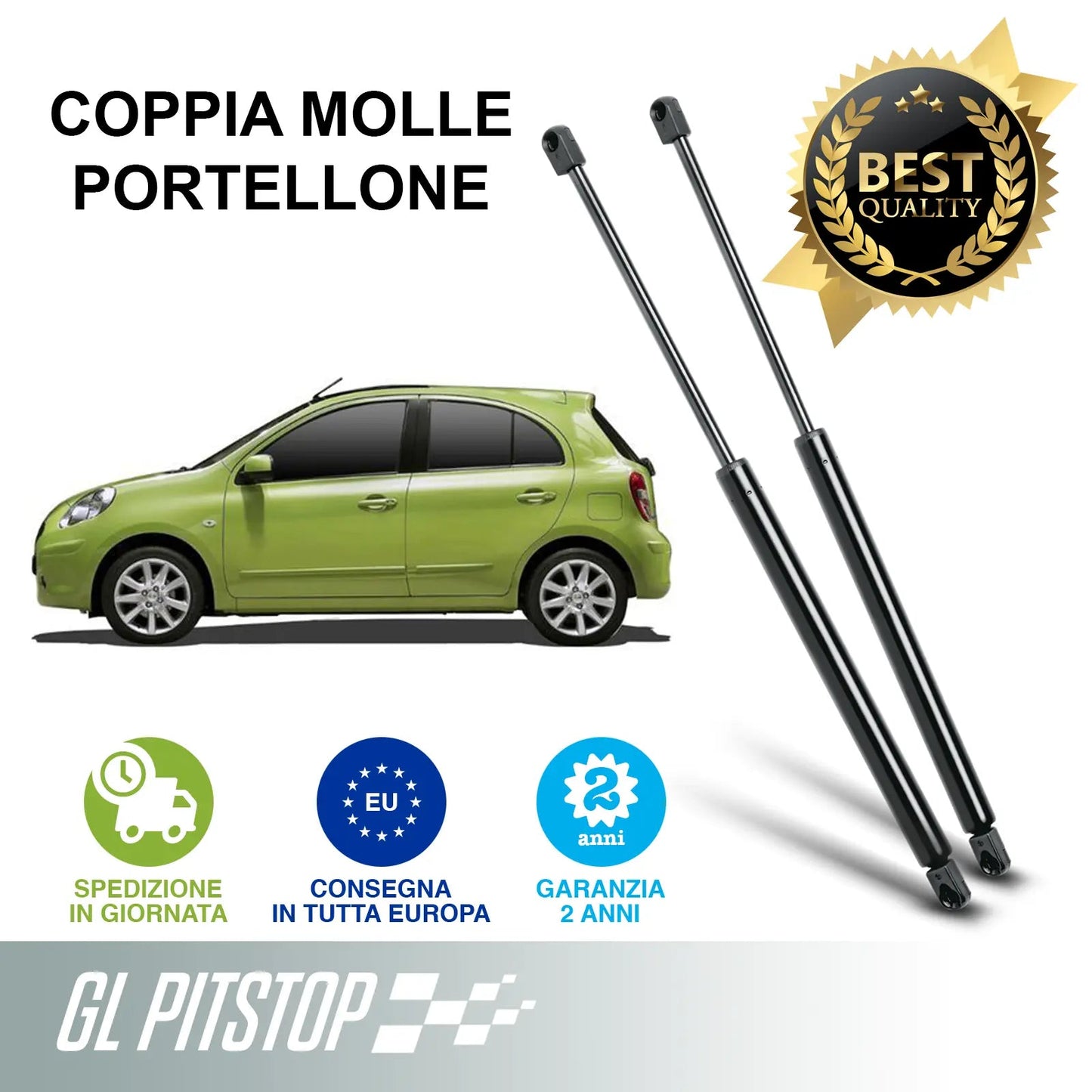 Pistoni portellone, Ammortizzatori Portellone, Molle a Gas compatibile con NISSAN MICRA K13 Sonas srl