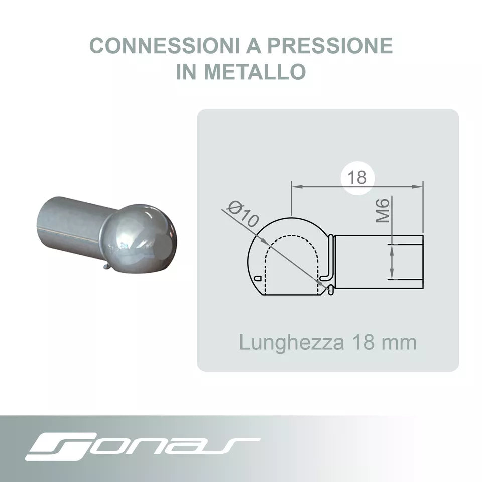 Attacchi, staffe supporto, Raccordi Per Molla Molle a Gas vari modelli Sonas srl
