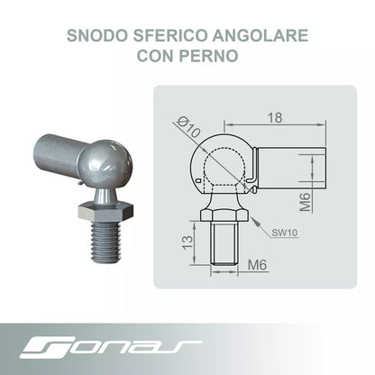 Attacchi, staffe supporto, Raccordi Per Molla Molle a Gas vari modelli Sonas srl
