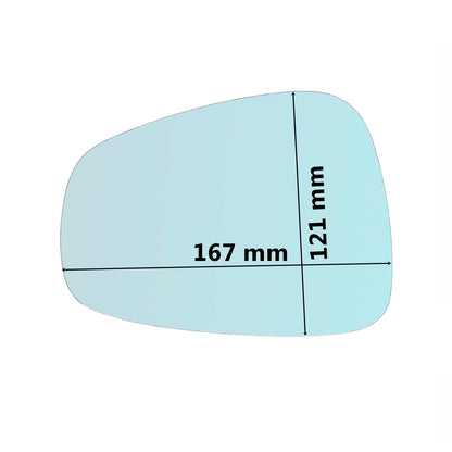 Vetro Specchio ASFERICO-AZZURRATO Lato SX Per Alfa Romeo Giulietta (940) 2010>