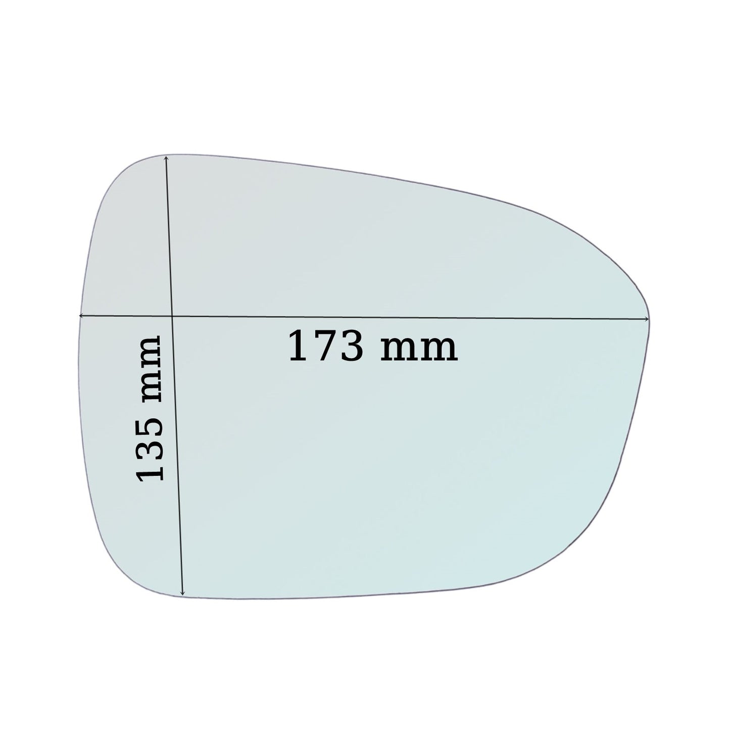 Vetro Specchio Retrovisore Lato SX Compatibile Per Renault Megane E-TECH dal 2021>