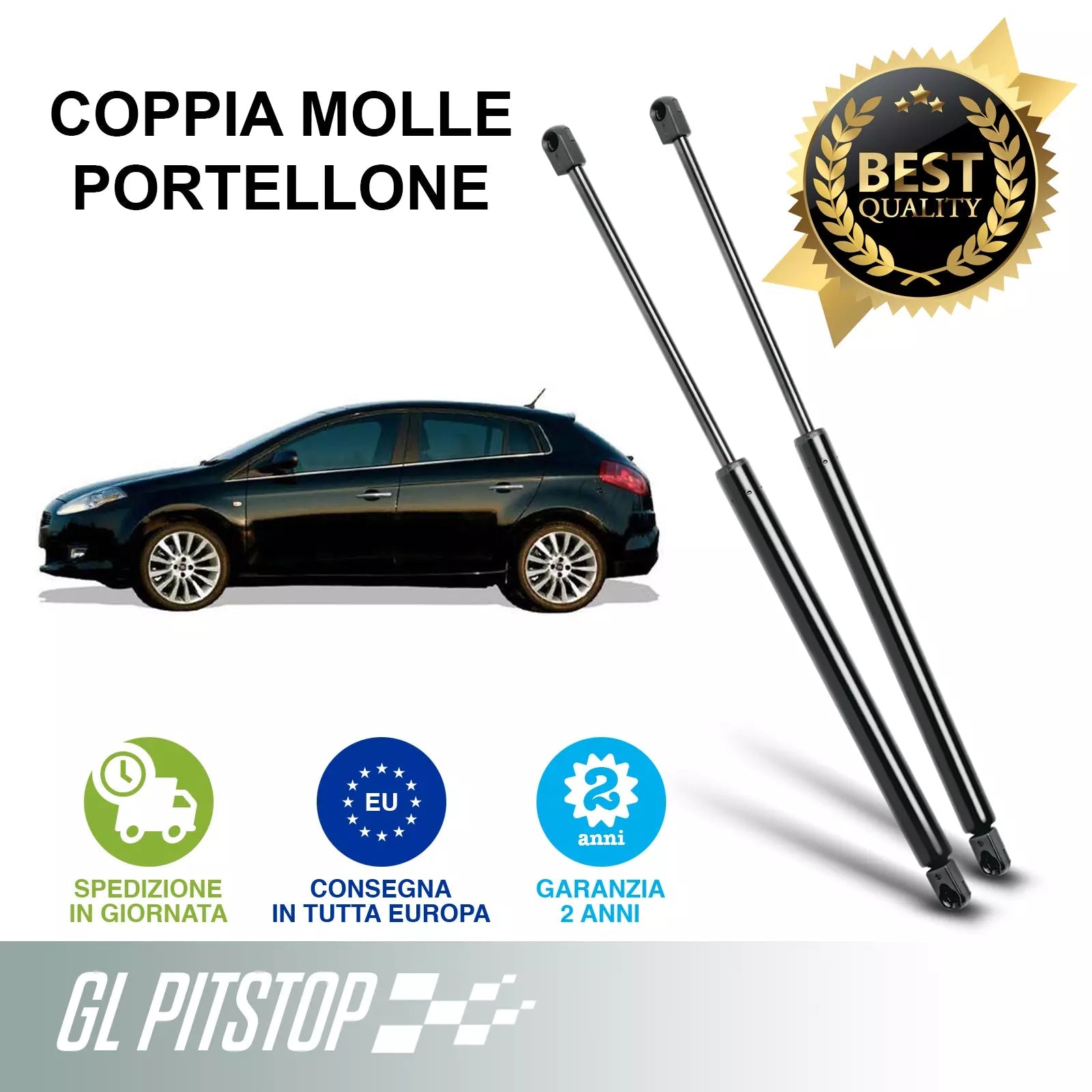 Coppia Molla a Gas Portellone compatibile con FIAT Bravo II 3P (198) Sonas srl