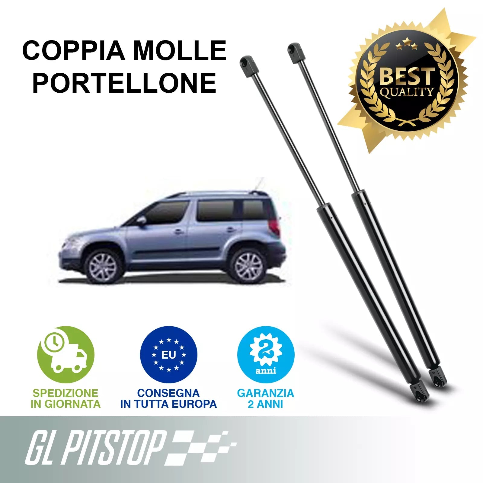 Coppia Molla a Gas Portellone compatibile con SKODA Yeti (5L) da 05/09 Sonas srl