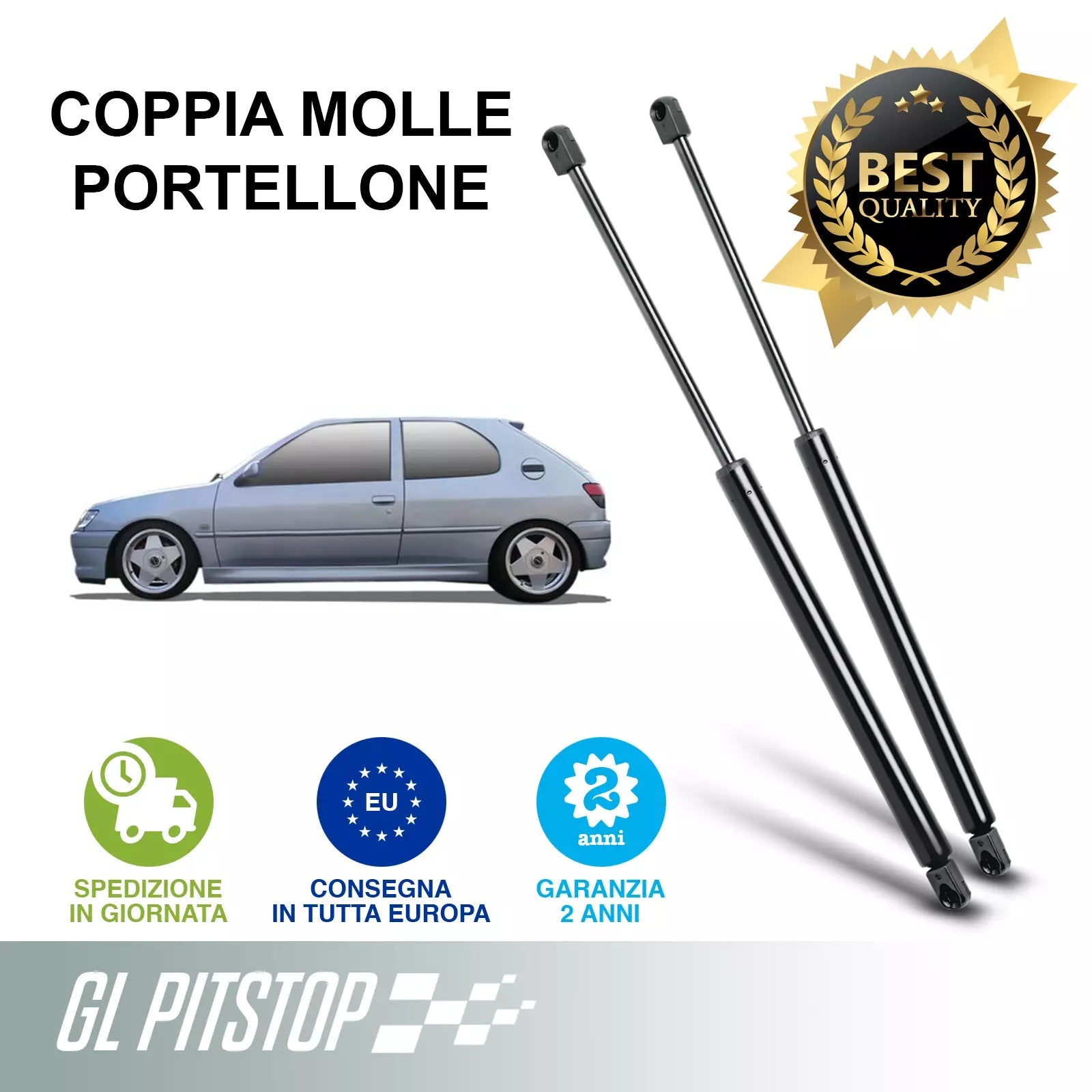Coppia Molle a gas per portellone PEUGEOT 306 SW BREAK da '093 '01 Sonas srl