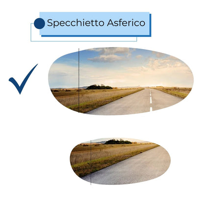 Vetro Specchio ASFERICO-AZZURRATO Lato SX Per Alfa Romeo Giulietta (940) 2010>