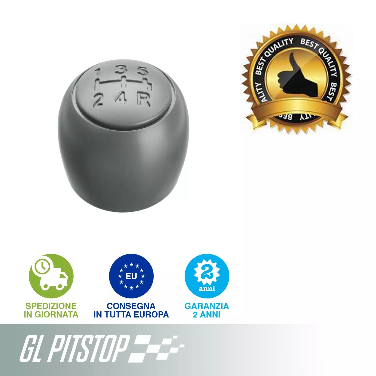 POMELLO CAMBIO compatibile con FIAT 500 C DA'07 '13 PANDA DA '03 '13 5 MARCE R IN BASSO A DX Sonas srl