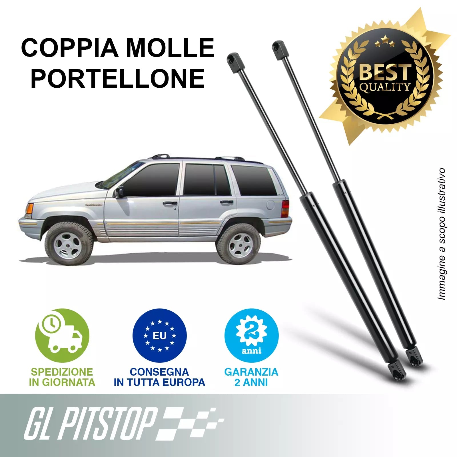 Pistoncini, Molla a Gas Lunotto posteriore JEEP GRAND CHEROKEE WJ 1999/2004 Sonas srl