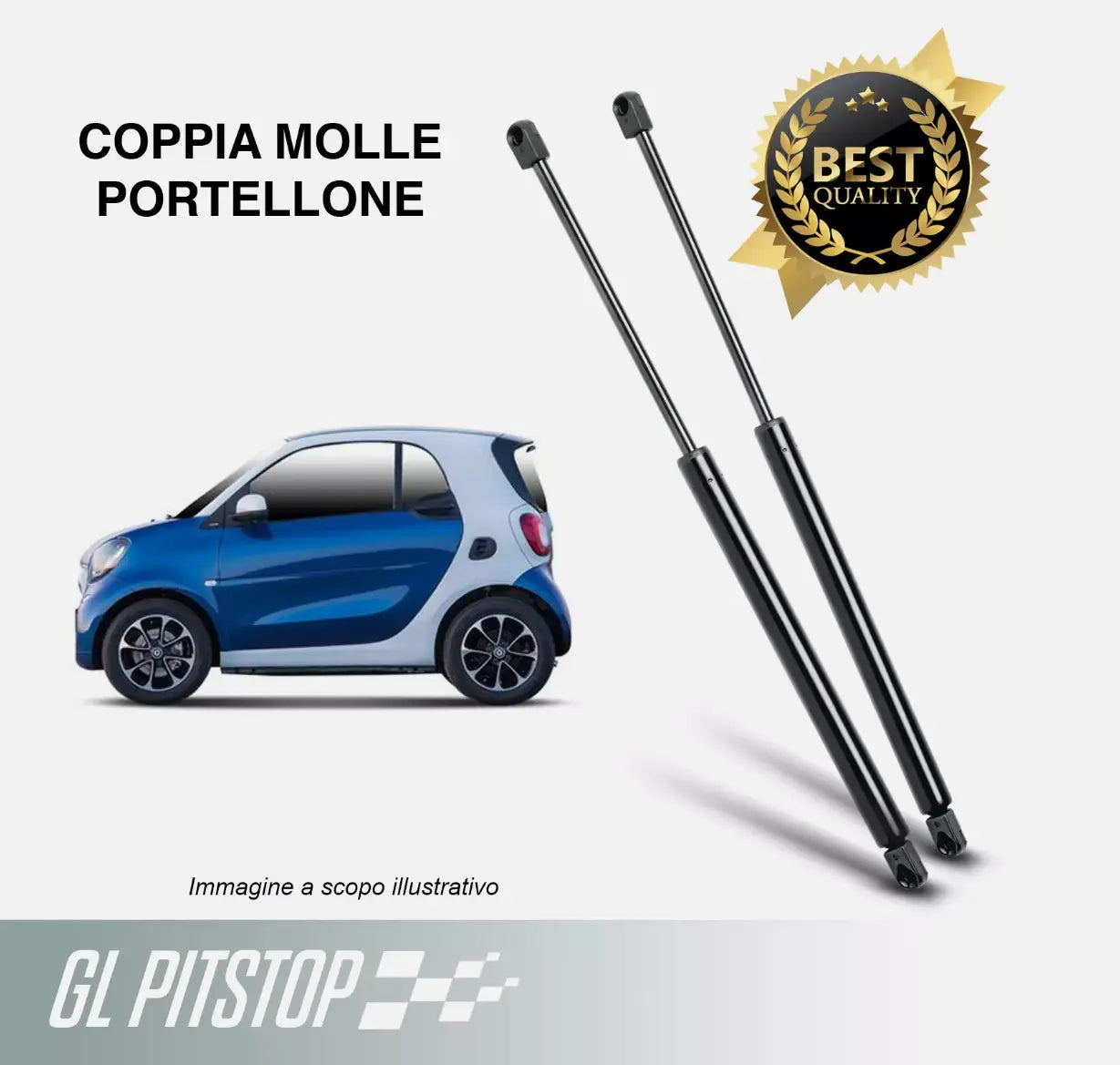Pistoni Portellone, Coppia Molle a Gas compatibile con SMART Fortwo (453) Sonas srl