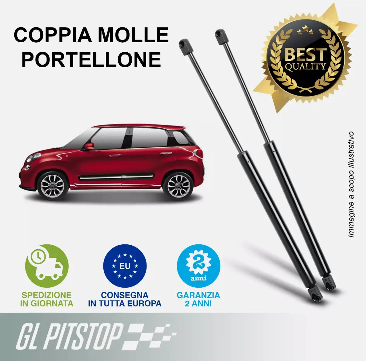 Pistoni Cofano Motore, Molla a Gas Cofano Motore compatibile con FIAT 500L dal 09/2012 Sonas srl
