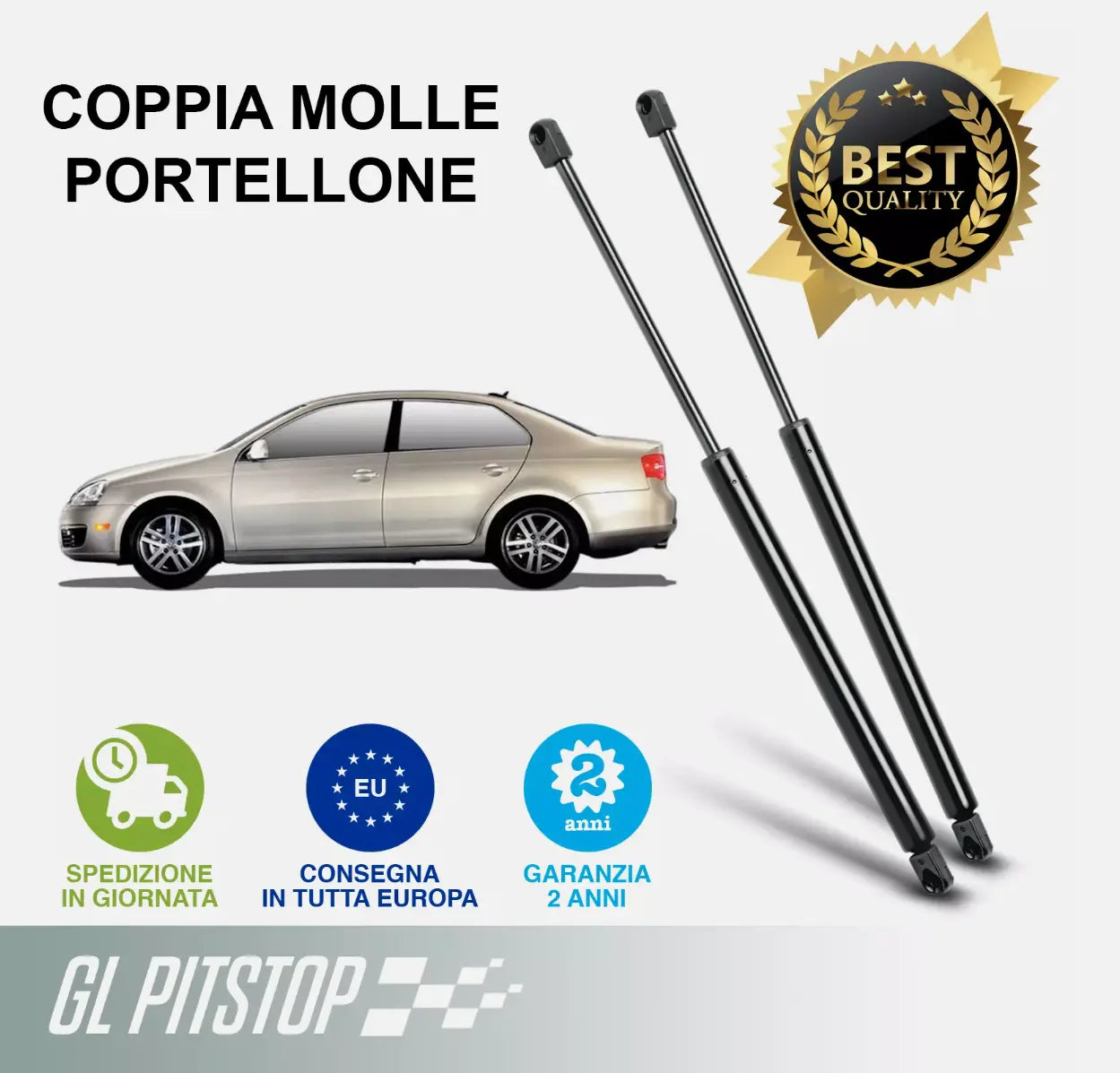 Coppia Molle a Gas per Portellone compatibile con VOLKSWAGEN Jetta III (1K2) da '06 Sonas srl