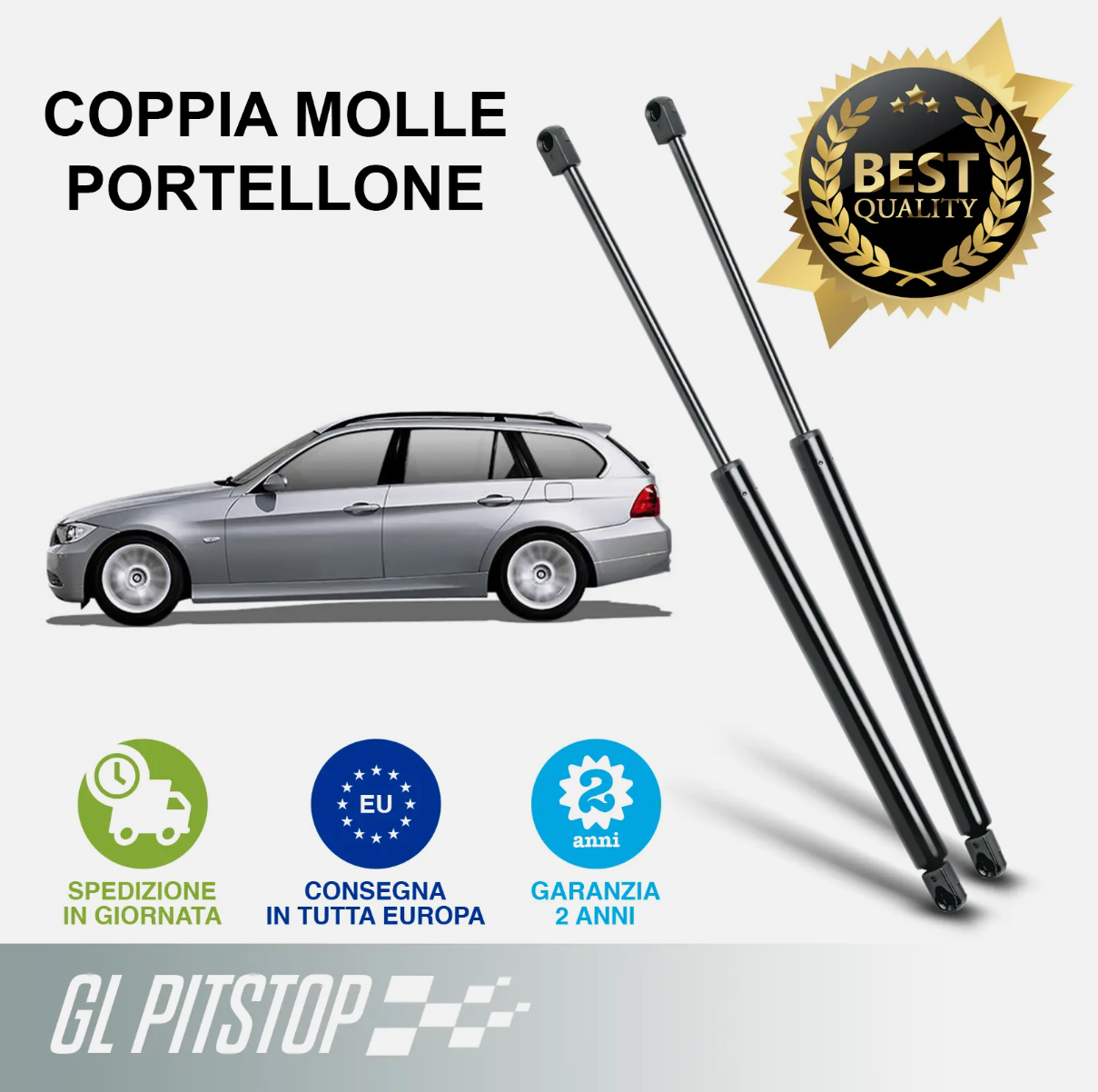 Pistoni portellone, Coppia Molla a gas compatibile con BMW (E91) Touring da '06 a '05/12