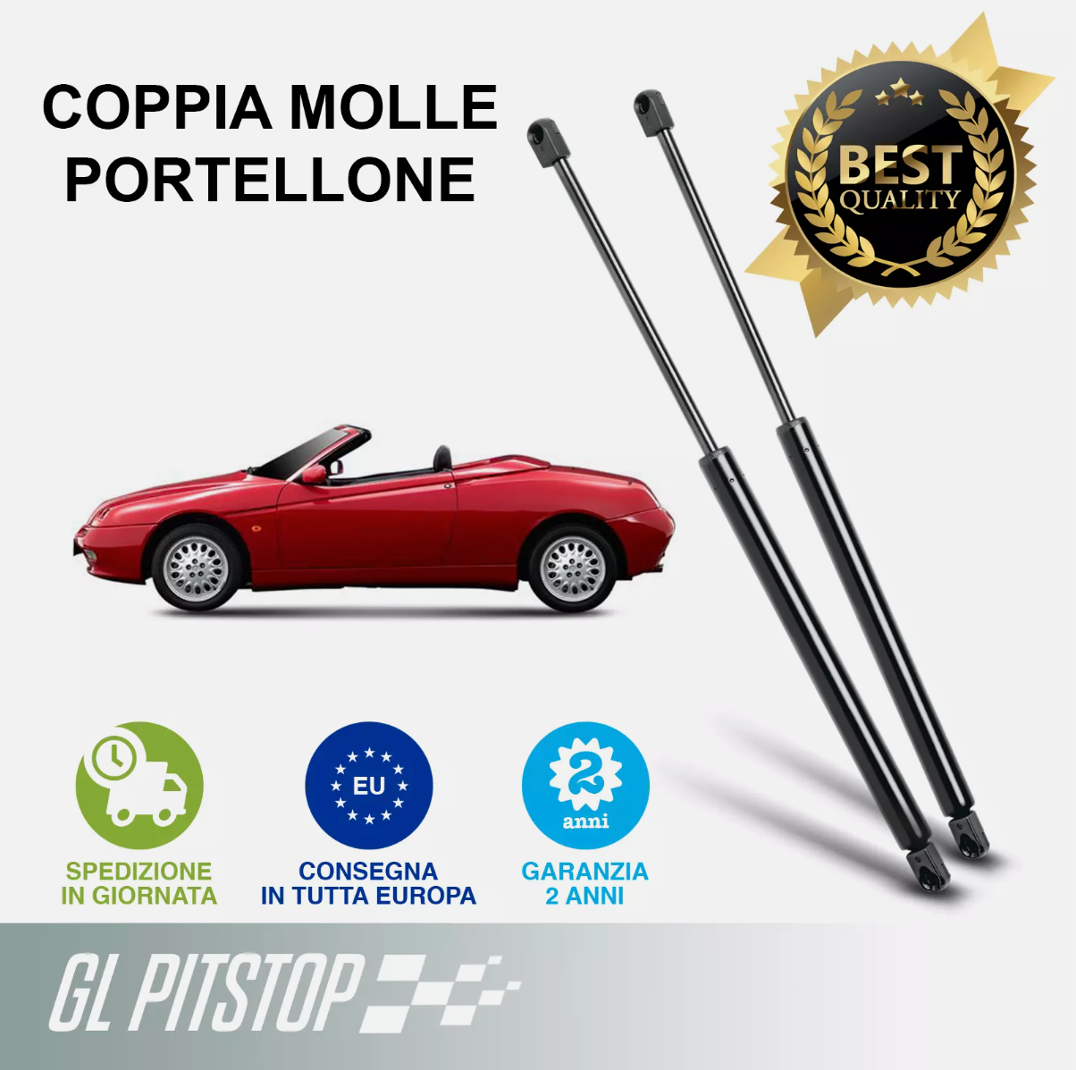 Pistoni Portellone, Coppia Molle a Gas portellone ALFA GTV Sonas srl