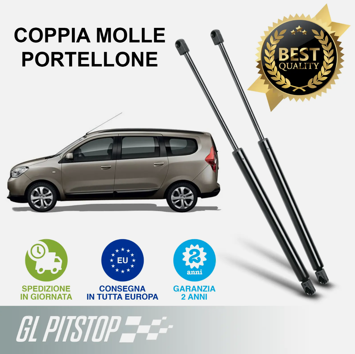 Coppia Molle a Gas per Portellone compatibile con DACIA Lodgy Sonas srl