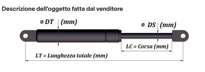 1 Pistone a Gas, Molla a Gas per letto contenitore e altro Sonas srl