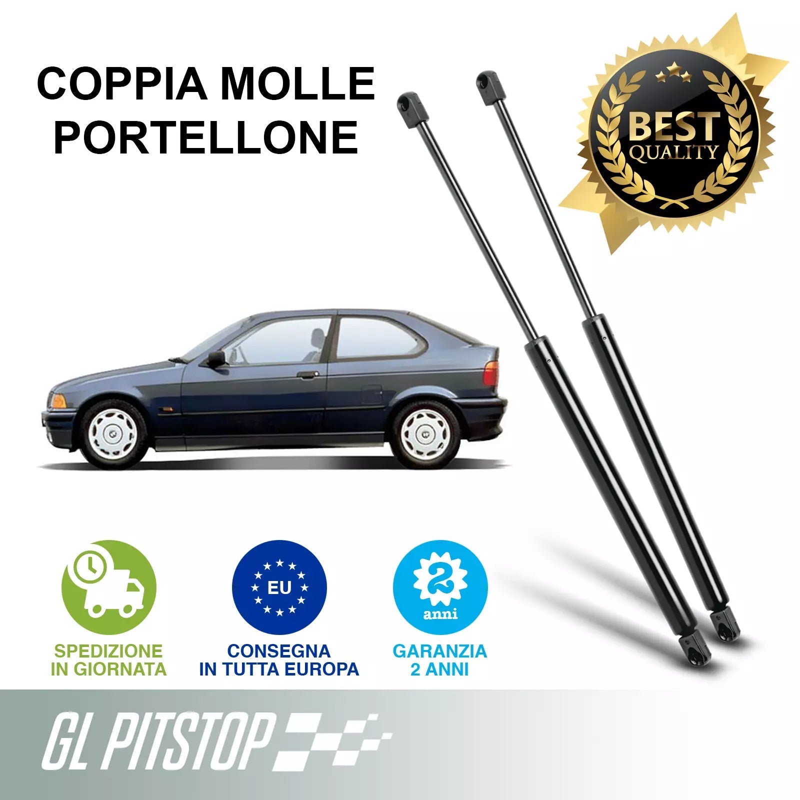 Pistoni Portellone, Coppia Molle a Gas compatibile con BMW Serie 3 Compact (E36) Sonas srl