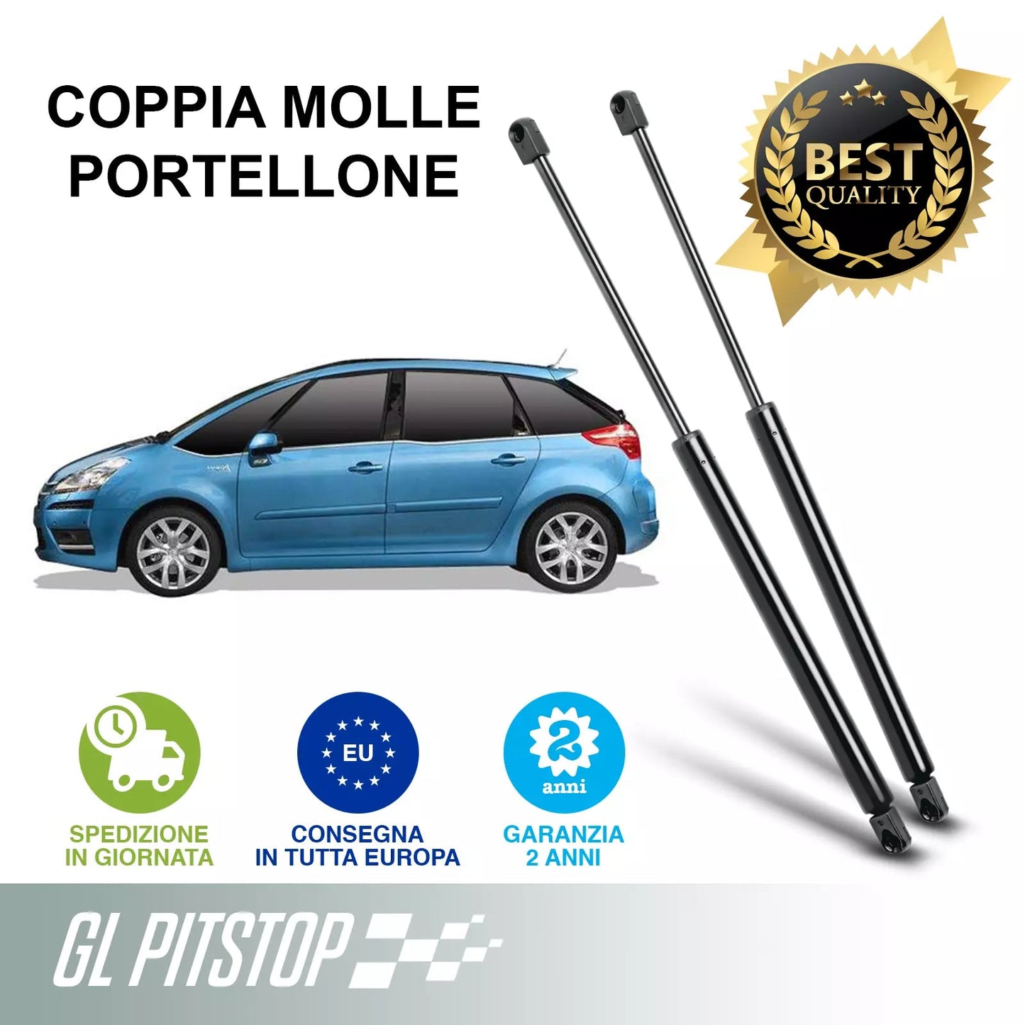 Pistoni Portellone, Coppia Molle a Gas compatibile con CITROEN C4 Grand Picasso I Lun.Fisso (UD) Sonas srl