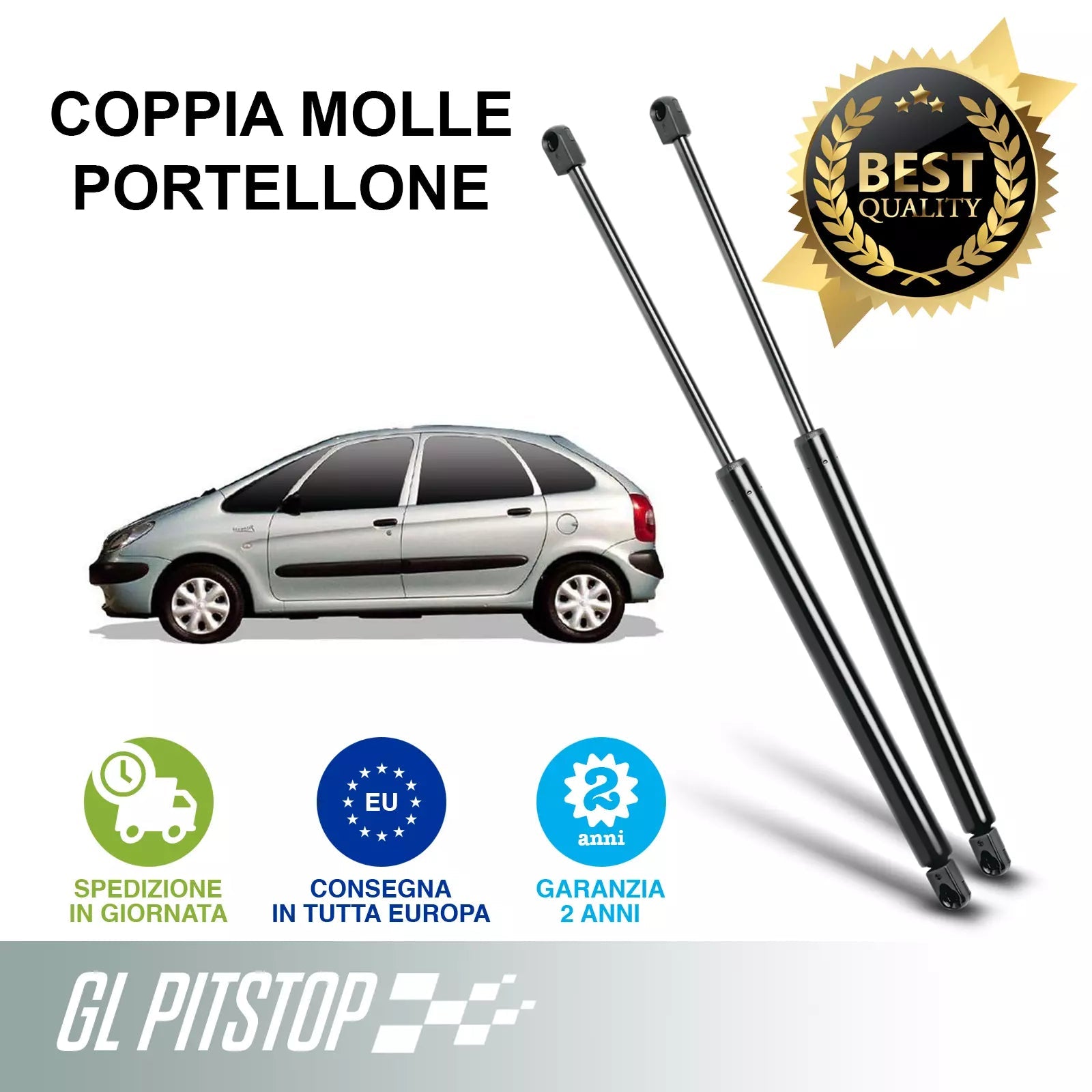 Pistoni Portellone, Coppia Molle a Gas compatibile con CITROEN XSARA Picasso (N68) da '03 Sonas srl