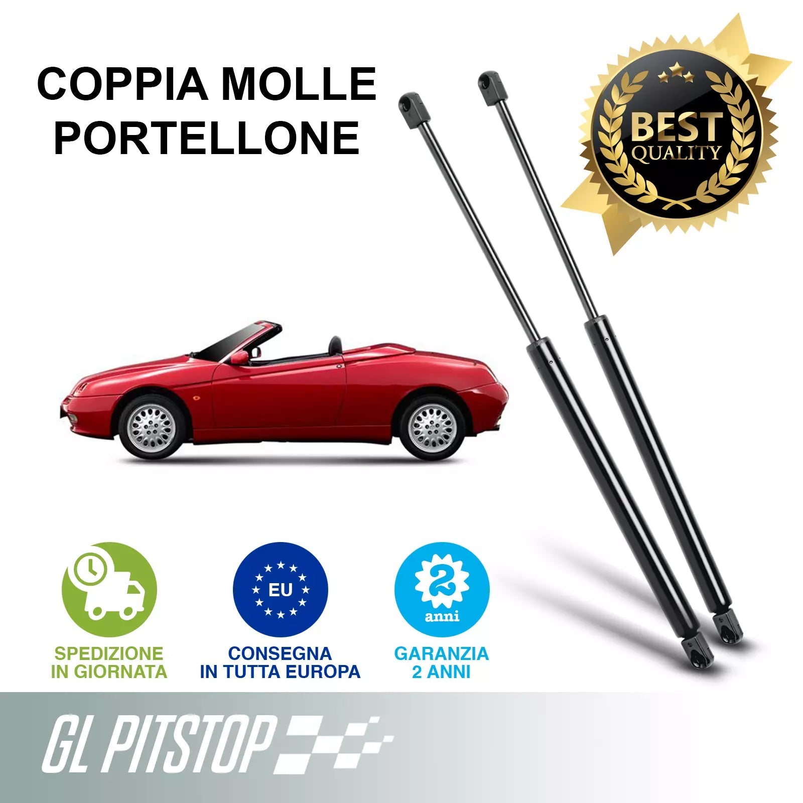 Pistoni Portellone, Coppia Molle a Gas portellone ALFA GTV Sonas srl